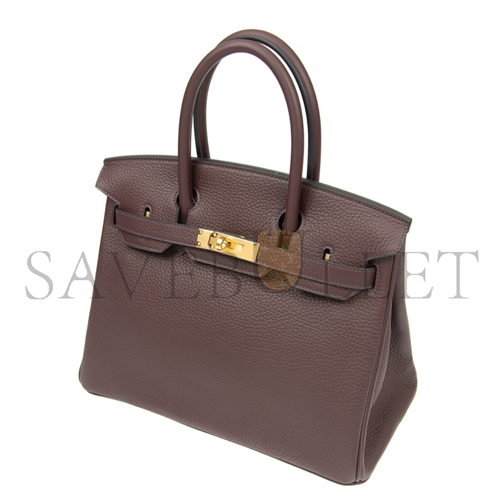 H**mes master birkin 25 togo leather ceramic color high-end luxury gold buckle handbag bk300gtcgp5297 (25*20*13cm)